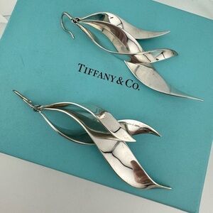 RARE Tiffany & Co. Frank Gehry Willow Triple Drop Earrings Sterling Silver